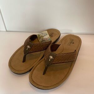 NWT Margaritaville Leather Flip-Flops